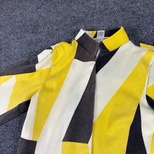 WD.NY Blazer Jacket Women 10 Multi Colorblock Cotton Stretch Open Front Tie Back